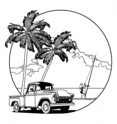 Hawaiian scene vector image