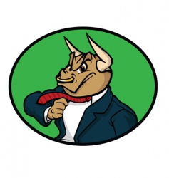 Bull market wall street vector image