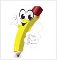 Cartoon pencil vector image
