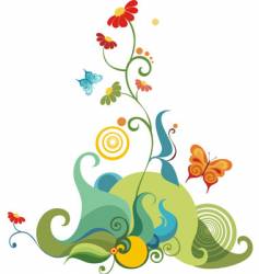 Abstract flower vector image