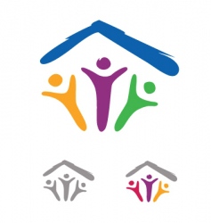 Under one roof vector image