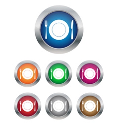 Restaurant buttons vector image