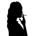 Smoking woman vector image