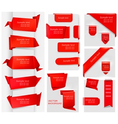 Origami paper banners vector image