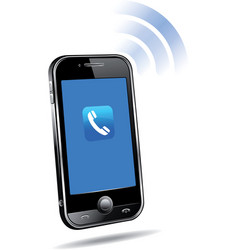 Cell phone ringing vector image