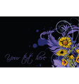 Grunge floral background vector image