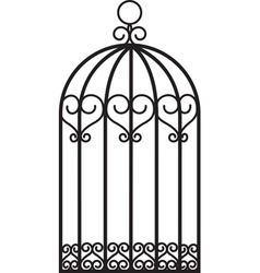 Antique bird cage vector image