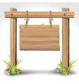 Wood Sign Board hanging with Rope vector image