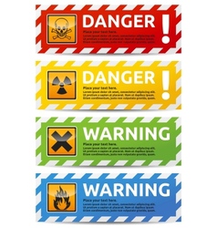 Danger banner vector image