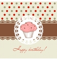 Birthday cupcake vector image