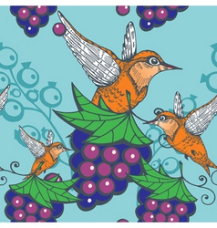Humming bird pattern vector image