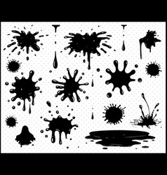 Black splashes vector image