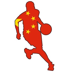 Basketball colors of China vector image
