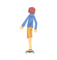 Guy riding a skateoard part of teenagers vector image