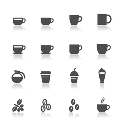 Coffee and Coffee cup Icons Coffee and Coffee cup Icons vector image