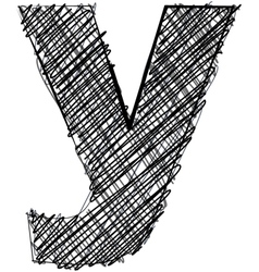 Hand drawn font vector image