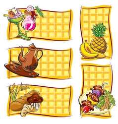 Food label vector image