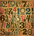 Vintage Numbers vector image
