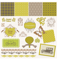 Scrapbook Design Elements - Vintage Time Set vector image