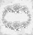 Grunge floral frame vector image