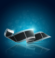 Camera film roll blue background vector image