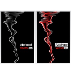 Abstract background with smoke red and white vector image