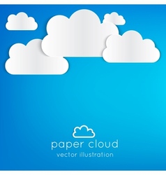 Paper cloud vector image