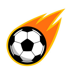 Sport ball fire soccer vector image