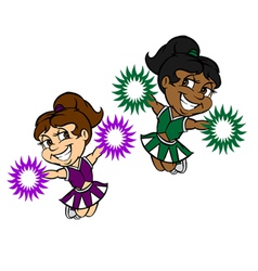 Cheerleader girls vector image