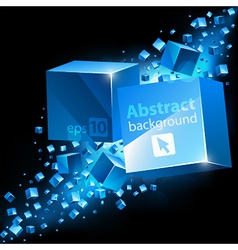Abstract 3D background with cubes vector image