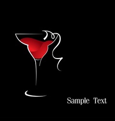 Red wine vector image