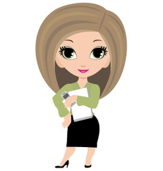 Cartoon business woman vector image