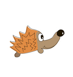 Childish of hedgehog Childish of hedgehog vector image