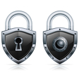 Black metal padlock vector image