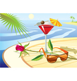 Beach cocktail vector image