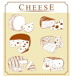 Clipart collection of cheese vector image