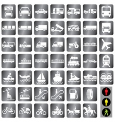 Icons transport vector image