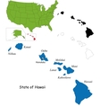 Hawaii map vector image
