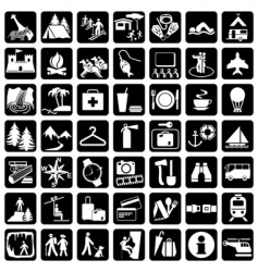 Icons travel vector image