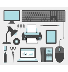 Office icons vector image