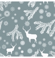 Vintage christmas deer pattern vector image