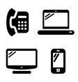 Communication icons set vector image