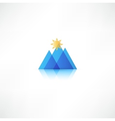 Mountain icon vector image