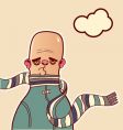 Man in scarf vector image