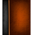 Vintage background with brown and black leather vector image