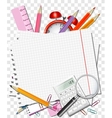 Back to school background or card vector image