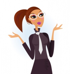 Modern businesswoman vector image