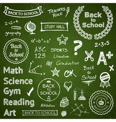 Back to school elements vector image