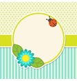 Frame with flower vector image