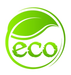 Eco green seal vector image